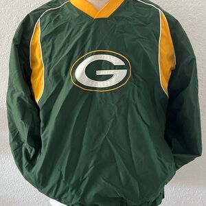 NFL - Green Bay Packers - V Neck Windbreaker Pullover Jacket